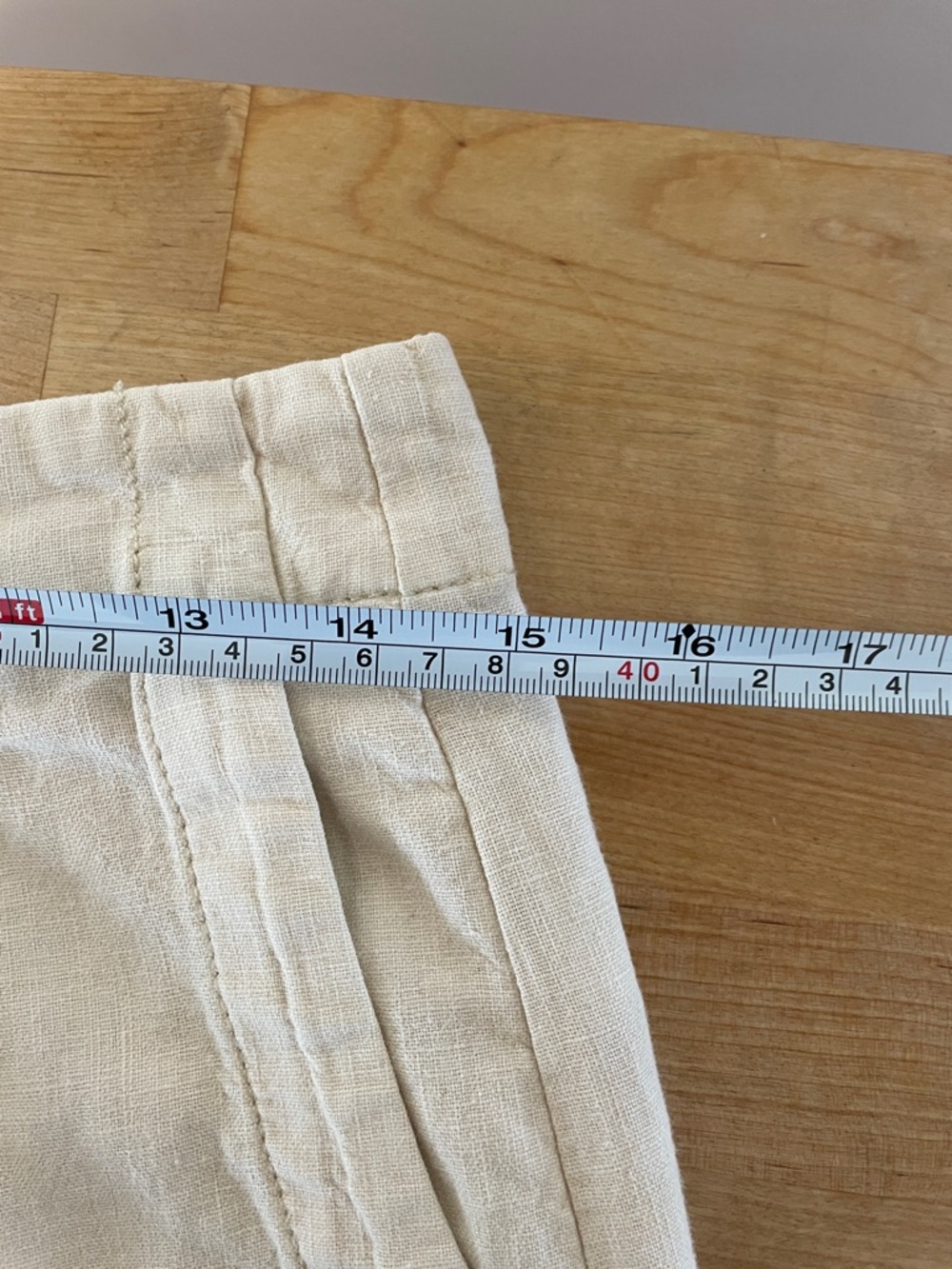 Anthropologie Pilcro Cargo Culottes Linen Blend Cream shorts women’s size 0 - Picture 13 of 15